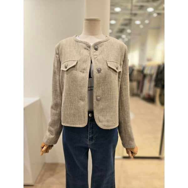 [부산점] 라운드넥 포켓디테일 트위드 자켓(PQ3WJ461)