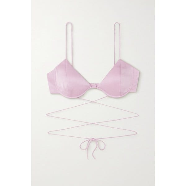 알렉스 페리 Holt Satin-crepe Bralette 라일락 33258524072263010