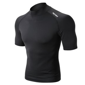 반팔 기능성 스포츠 운동 짐웨어 이너웨어 티셔츠 블랙