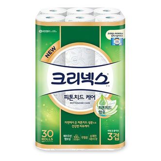  원룸살림 크리넥스 휴지 숲 속의 피톤치드 3겹 30롤 화장지