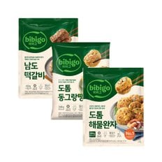 CJ제일제당 비비고 남도떡갈비 450g x1개+동그랑땡 340g x1개+해물완자 340g x1개