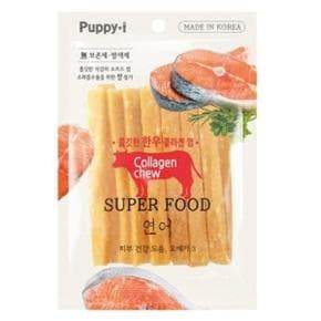 퍼피아이 쫄깃한한우 콜라겐 말랑껌 연어 100g