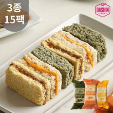 다신샵 포슬포슬 곤약현미 설기떡 3종 15개 / 쑥 치즈 꿀