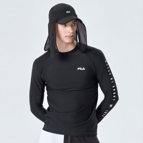 [휠라 공식] 풀오버 래쉬가드 (FS2RTG2402M_BLK)