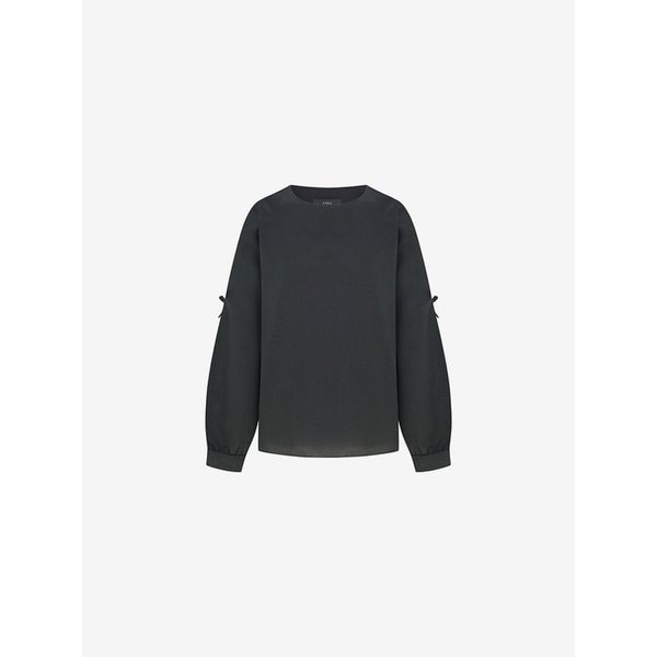 리본 슬리브 라운드 블라우스 (TLBAH2404)