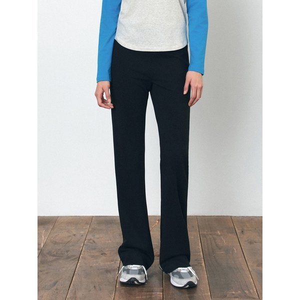 SIPT7183 컴포트 부츠컷 밴딩 팬츠_Black