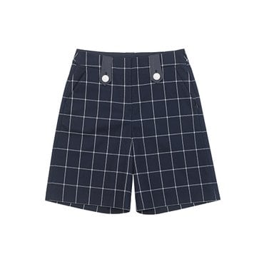 MARTINE GOLF [정상가 298000원]여성 윈도우 체크 버뮤다 팬츠 네이비 (Q0B740149)