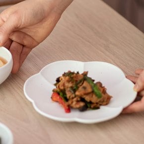 순수무광 꽃접시