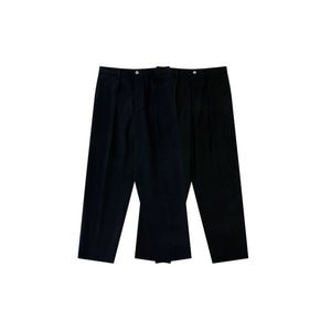 [Easy line] Wool Flannel banding pants (Black)