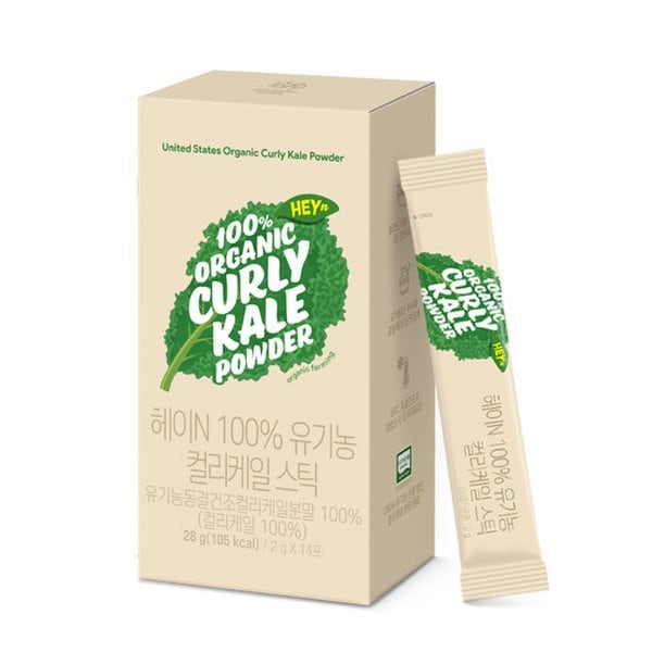 헤이N 100% 유기농 컬리케일 (2g x 14포), 1box