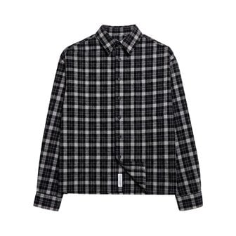 세인트페인 SP 크롭 빈티지 체크 셔츠 아이보리