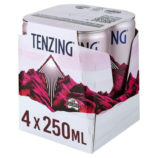 [해외직구] TENZING 텐징 라즈베리 앤 유자 에너지 음료 250ml 4캔 - SSG.COM