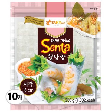  타이키 월남쌈 16cm(사각) 300g (약 49장) , 10개