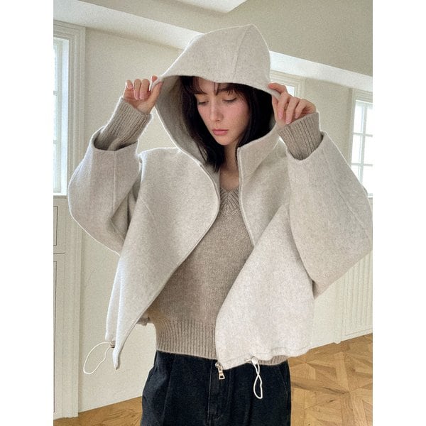[단독][전채연 PICK][9차리오더] Urban hooded handmade coat - Ivory