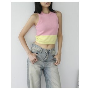 TG COLOR BLOCK SLEEVELESS KNIT  TANK_T316TP112