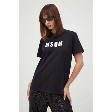 MSGM 엠에스지엠 24 로고 프린트 반팔 티셔츠 3641MDM92 247002 99