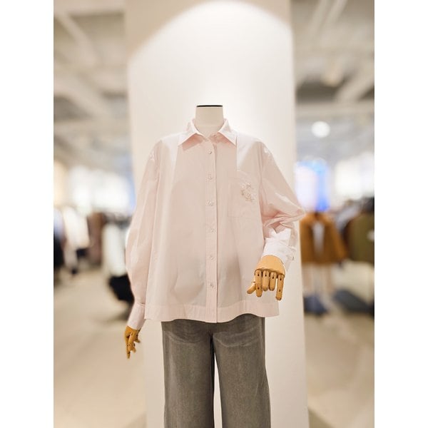 [파주점] [더아이잗컬렉션]루즈핏 비즈 포인트 캐주얼 셔츠 CR4A0BL121