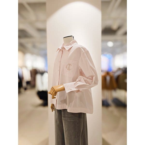 [파주점] [더아이잗컬렉션]루즈핏 비즈 포인트 캐주얼 셔츠 CR4A0BL121