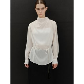 TVF DRAPED NECK BLOUSE_2COLORS