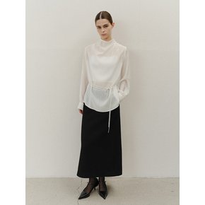 TVF DRAPED NECK BLOUSE_2COLORS