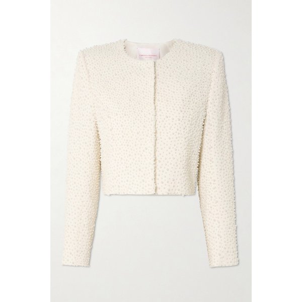 캐롤리나 헤레라 인조 진주 장식 울 블렌드 크레이프 재킷 46376663162928728