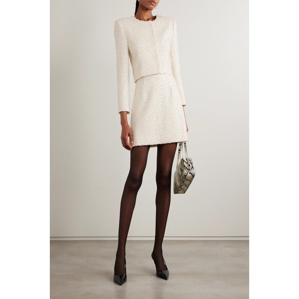 캐롤리나 헤레라 인조 진주 장식 울 블렌드 크레이프 재킷 46376663162928728