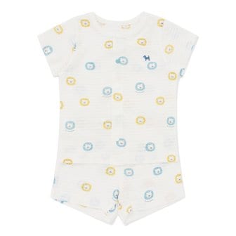 블루독베이비 [여주점] [오프라벨 여주점] 블루독베이비 (WH) 드로잉사자반팔내의 (45370-054-15)