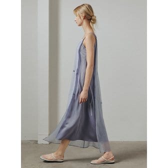 아티드 레이어드 슬리브리스 원피스_GREY