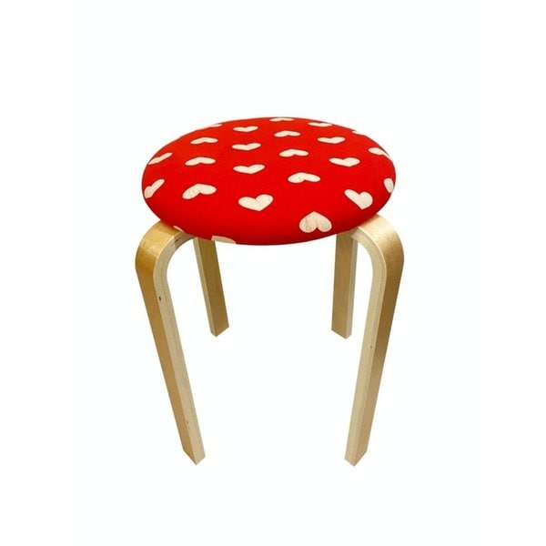 Love stool (red&pastel pink)