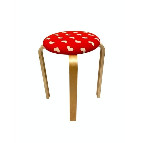 Love stool (red&pastel pink)