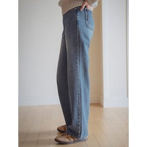 Light sand washed denim pants_Blue