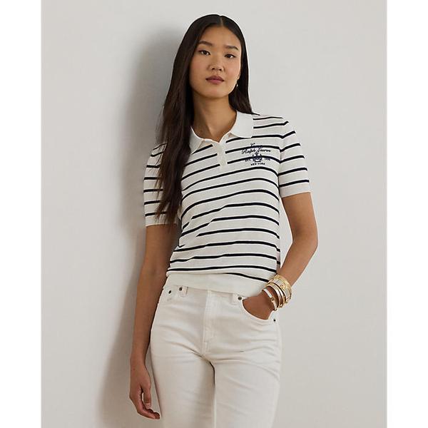 스트라이프 코튼 블렌드 폴로 스웨터(WMLRSWESN820191100)