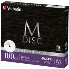 Verbatim M-DISC BD-R XL 100GB DBR100YMDP5V2 ‎바베이텀(Verbatim) 바베이텀 장기 보존 1회