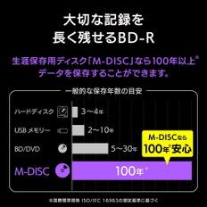 Verbatim M-DISC BD-R XL 100GB DBR100YMDP5V2 ‎바베이텀(Verbatim) 바베이텀 장기 보존 1회