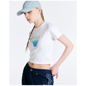 [골라] 여성 W BIG LOGO SLIM CROP T-SHIRTS [WHITE]