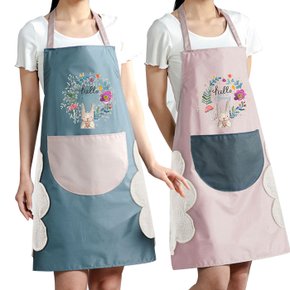 린넨 방수앞치마 여성 주방 카페 바리스타 원피스 앞치마 ODM-APRON04