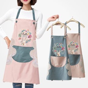 린넨 방수앞치마 여성 주방 카페 바리스타 원피스 앞치마 ODM-APRON04