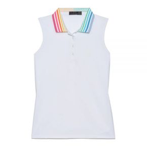 GFORE 지포어 COLOUR BLEND SILKY TECH NYLON SLEEVELESS POLO (G4LS23K860B-SNO) (여성 컬러 블