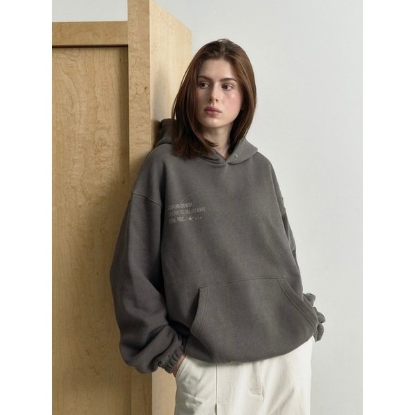 Pigment Oversized Fleece Lined Hoodie _ Ash Brown