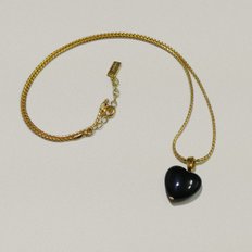 [BEST] BLACK ONYX  HEART NECKLACE (2112080400019)