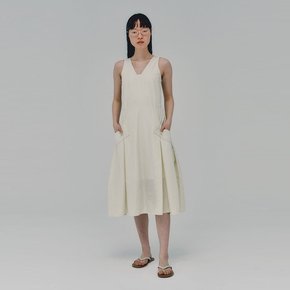 Stitched Nylon Dress_CREAM