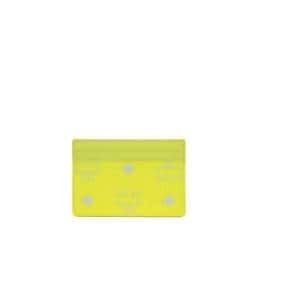 4843566 MCM Spectrum Diamond Mini Neon yellow Visetos Leather Card Case Holder Womens Wall