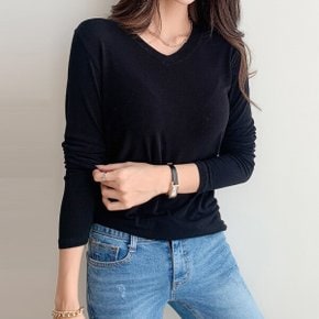 /모찌촉촉 브이넥 롱티셔츠 KO11-T-34