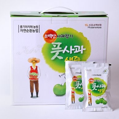 소백산사과향기 풋사과즙 100ml x 50포/100포