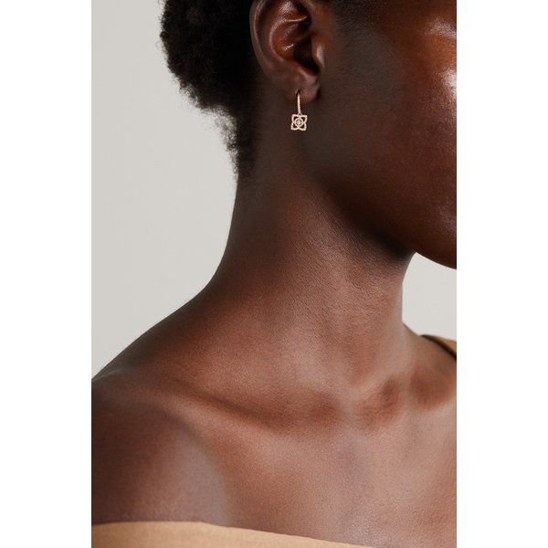 드비어스 인챈티드 로터스 18k 로즈 골드 다이아몬드 후프 이어링 1647597310322386