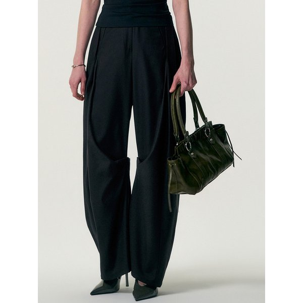 Soft-Curve Wide Pants_BLACK