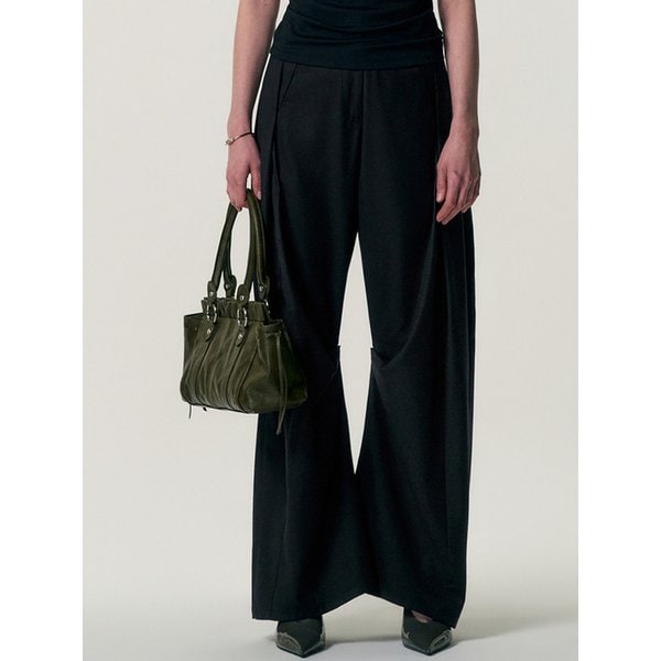 Soft-Curve Wide Pants_BLACK