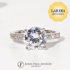 14K 럭셔리 3캐럿 랩다이아몬드 반지 LA8081R30