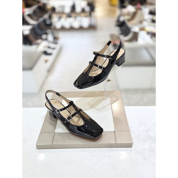 [시흥점] 여성 4센티 두줄 에나멜 슬링백 (012412702)