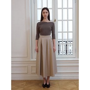 Elin tuck skirt [Beige]